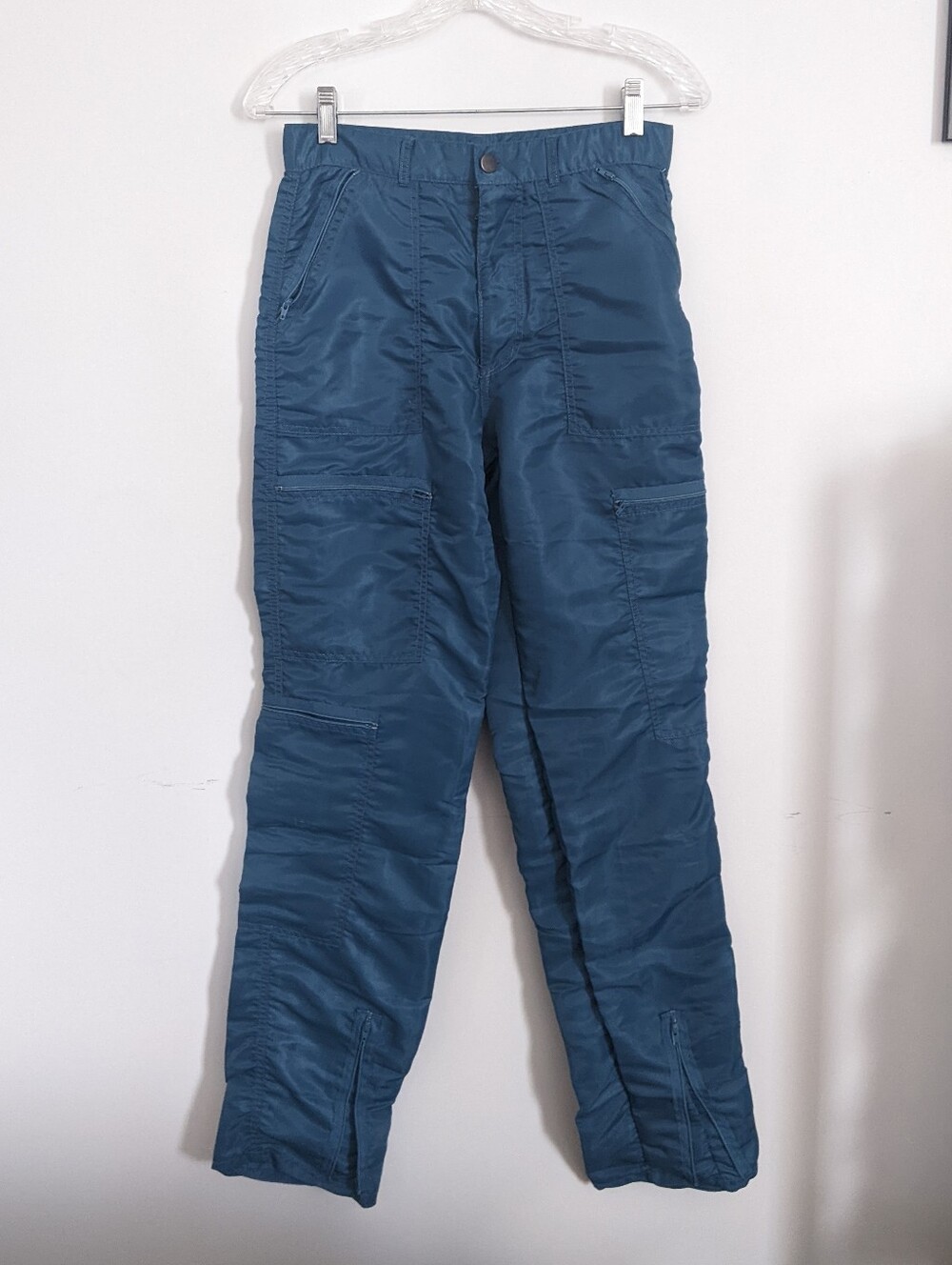 Bugle Boy Co. USA blue cargo sporty rave pants